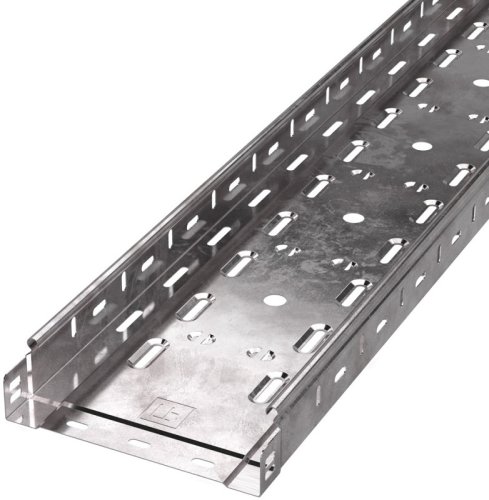 Лоток перфорированный Промрукав Стандарт 200х50х3000 сталь 0,8мм фото Лоток перфорированный Промрукав Стандарт 200х50х3000 сталь 0,8мм картинка